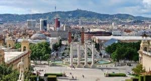 Blick auf den Plaza Espanya in Barcelona
